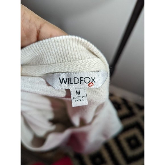 Wildfox Leopard Lips Oatmeal Oversized Sweatshirt Women's Size M - Picture 5 of 6